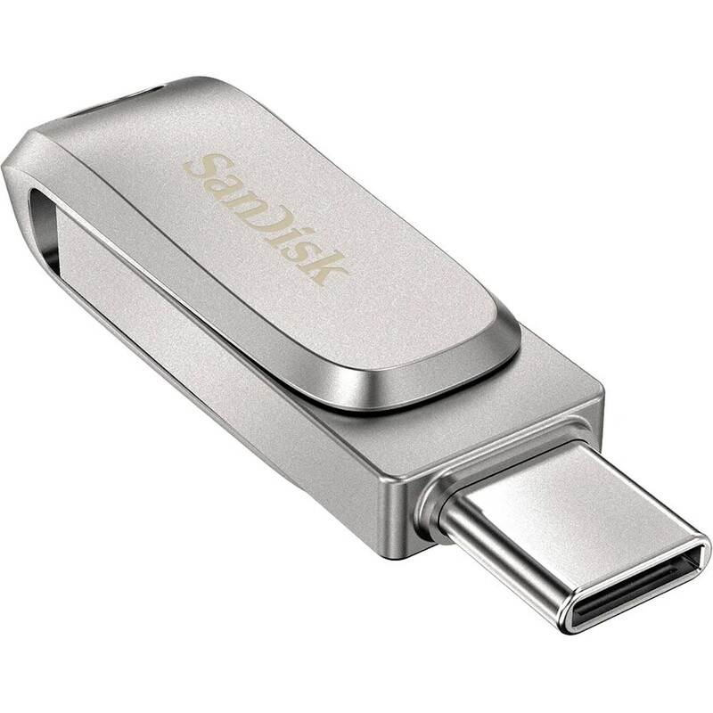 Флеш-накопитель USB 3.1 128GB Type-C SanDisk Dual Drive Luxe Silver (SDDDC4-128G-G46)