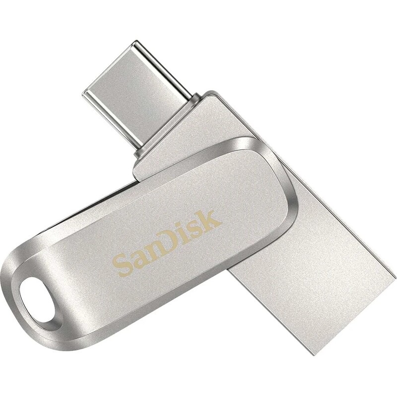 Флеш-накопитель USB 3.1 128GB Type-C SanDisk Dual Drive Luxe Silver (SDDDC4-128G-G46)