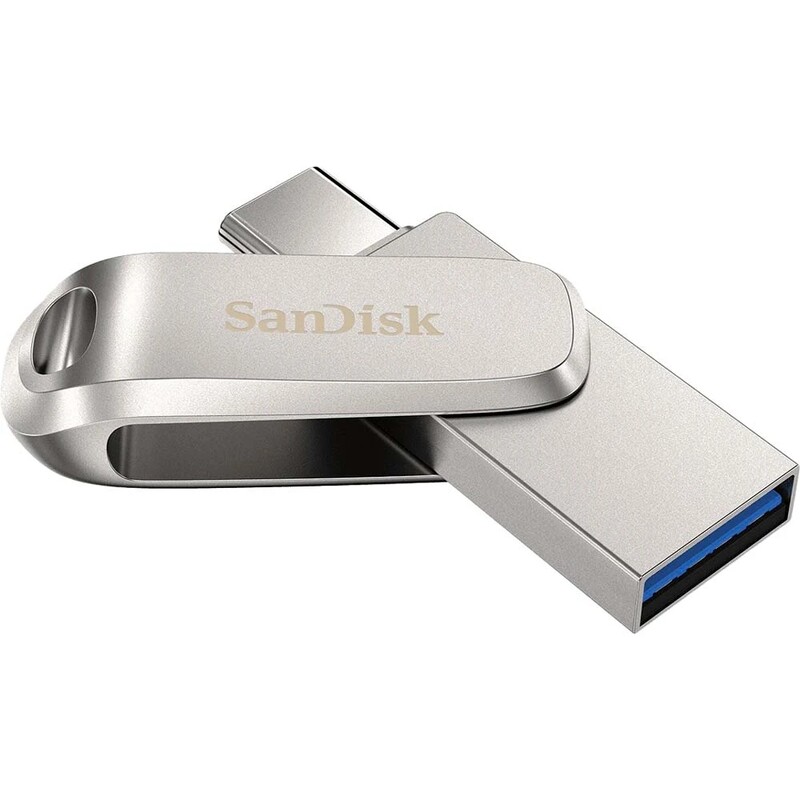 Флеш-накопитель USB 3.1 128GB Type-C SanDisk Dual Drive Luxe Silver (SDDDC4-128G-G46)