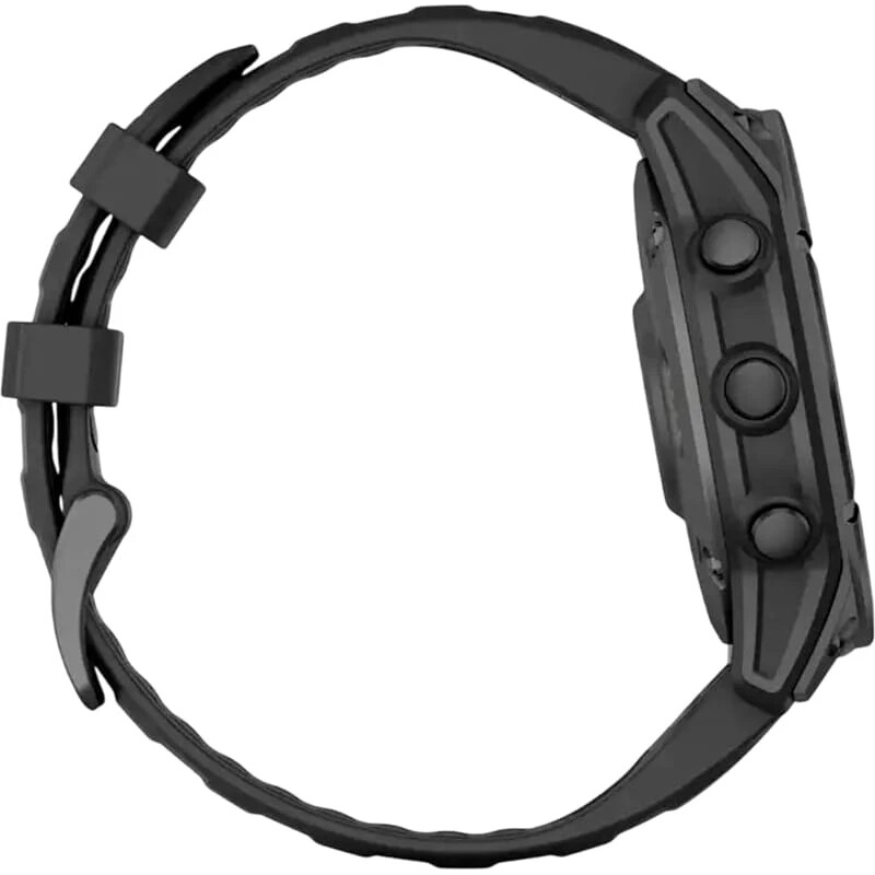 Смарт-часы Garmin Fenix E 47mm AMOLED Slate Gray Steel with Black Silicone Band (010-03025-01)