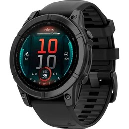 Смарт-часы Garmin Fenix E 47mm AMOLED Slate Gray Steel with Black Silicone Band (010-03025-01)