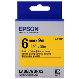 Лента Epson LK2YBP Pastel Black/Yellow 6mm/9m (C53S652002)