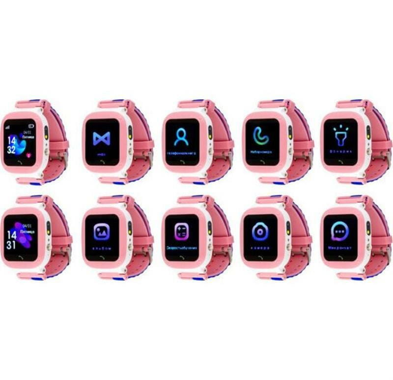 Дитячий смарт-годинник AmiGo GO004 Splashproof Camera+LED Pink