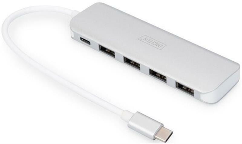 Концентратор USB-C Digitus (DA-70242-1) White 4хUSB3.0