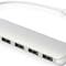 Фото - Концентратор USB-C Digitus (DA-70242-1) White 4хUSB3.0 | click.ua