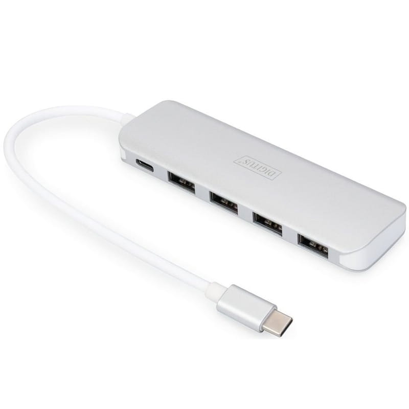 Концентратор USB-C Digitus (DA-70242-1) White 4хUSB3.0