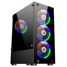 Корпус 1stPlayer V2-A-4R1 Color LED Black без БП
