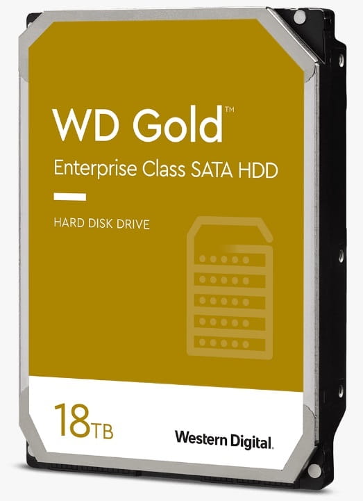 Накопитель HDD SATA 18.0TB WD Gold 7200rpm 512MB (WD181KRYZ)