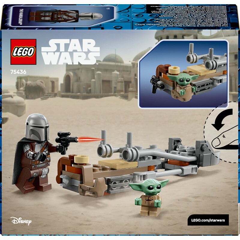 Конструктор LEGO Star Wars Скоростной мотоцикл Мандалорца и Грогу (75436)