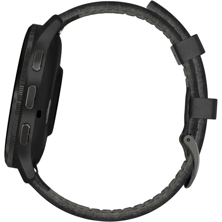 Смарт-годинник Garmin Venu 3 Slate Stain Steel Bezel Black Case and Leather Band (010-02784-52)
