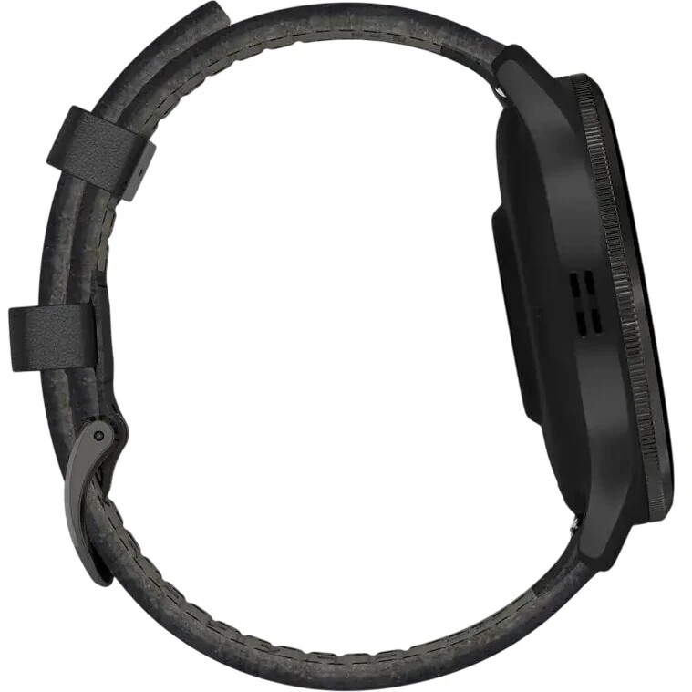 Смарт-годинник Garmin Venu 3 Slate Stain Steel Bezel Black Case and Leather Band (010-02784-52)