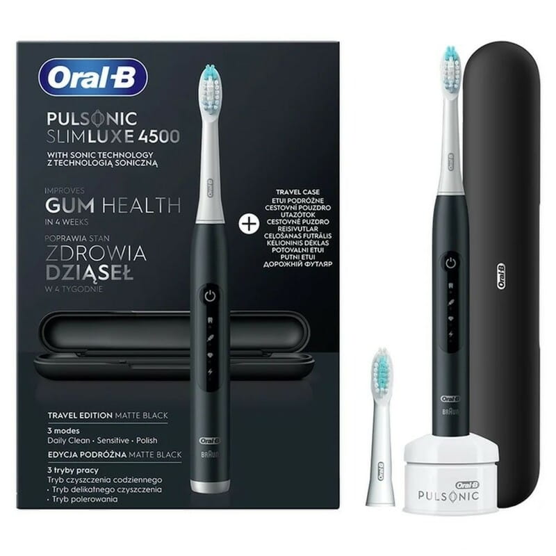 Зубна електрощітка Braun Oral-B 4500 S411.526.3X Pulsonic Slim Luxe MatteBlack TrEdit типу 3717