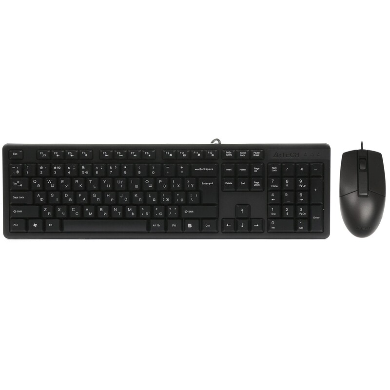 Комплект (клавіатура, миша) A4-Tech KK-3330 Black USB