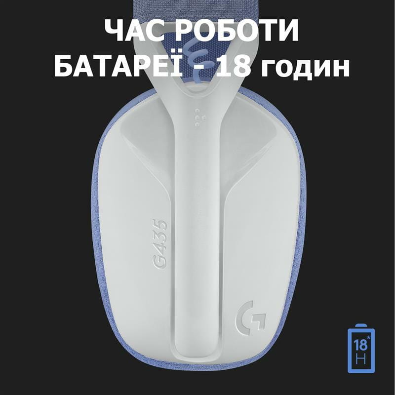Bluetooth-гарнитура Logitech G435 Wireless White (981-001074)