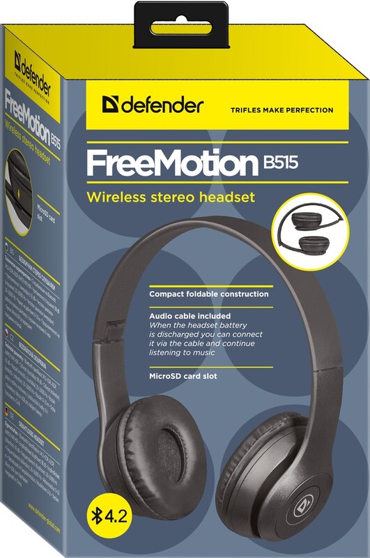 Bluetooth-гарнитура Defender FreeMotion B515 Black (63515)