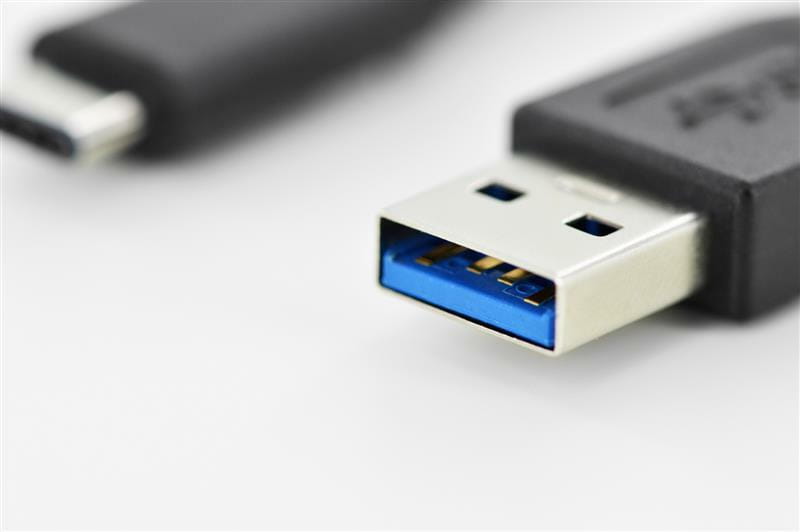 Кабель Assmann (AK-300136-010-S) USB3.0-USB Type-C, AM, 1м, Black