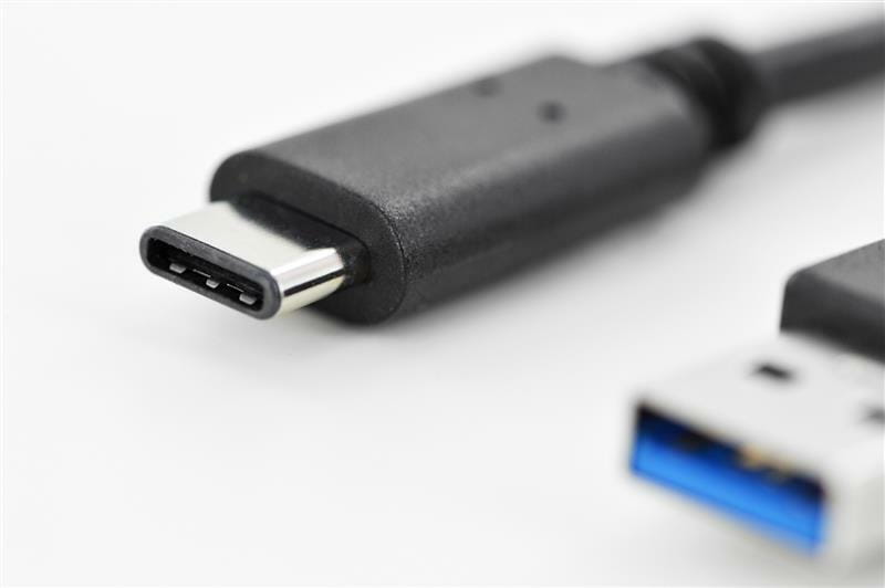 Кабель Assmann (AK-300136-010-S) USB3.0-USB Type-C, AM, 1м, Black