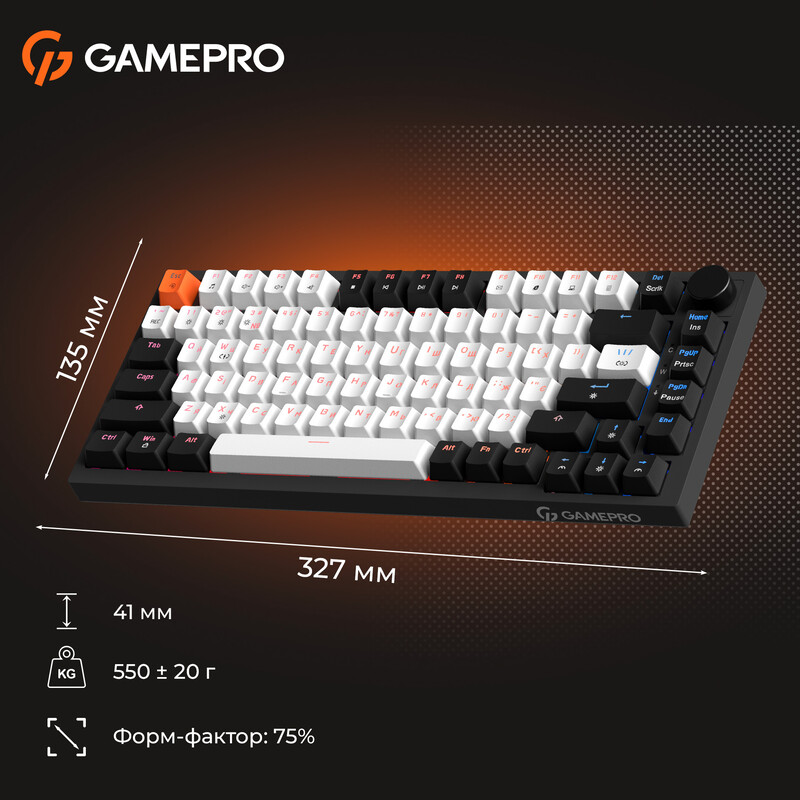 Клавіатура GamePro MK160 V2 Warden QLAB Sakura Black (MK160-V2-B-QS)