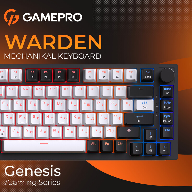 Клавіатура GamePro MK160 V2 Warden QLAB Sakura Black (MK160-V2-B-QS)