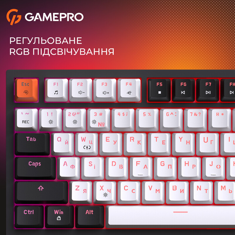 Клавіатура GamePro MK160 V2 Warden QLAB Sakura Black (MK160-V2-B-QS)