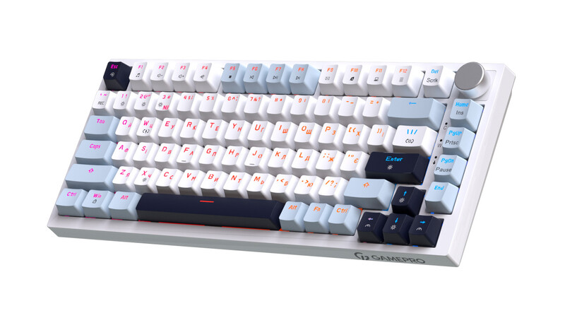 Клавіатура GamePro MK160 V2 Warden QLAB Sakura White (MK160-V2-BL-QS)