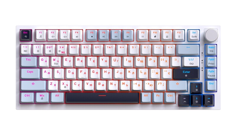 Клавіатура GamePro MK160 V2 Warden QLAB Sakura White (MK160-V2-BL-QS)