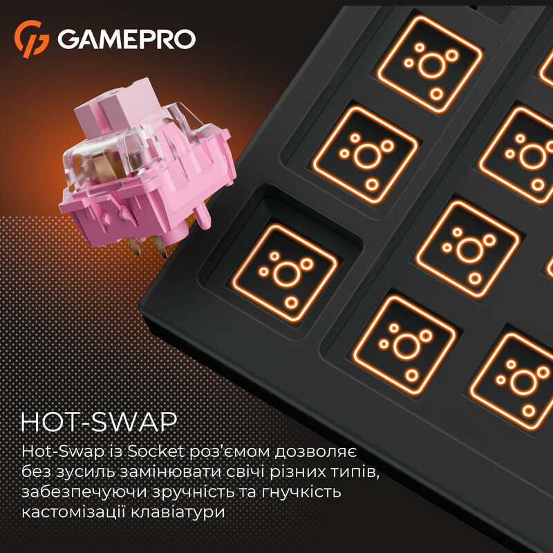 Клавіатура GamePro MK130 V2 Infinity QLAB Sakura Black (MK130-V2-B-QS)