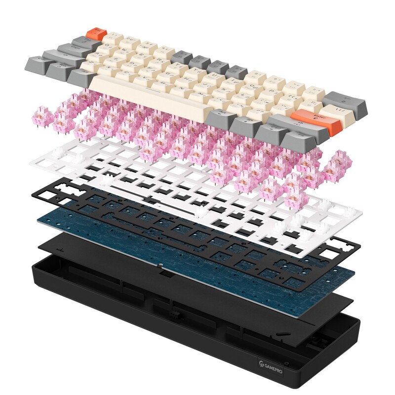 Клавіатура GamePro MK130 V2 Infinity QLAB Sakura Black (MK130-V2-B-QS)