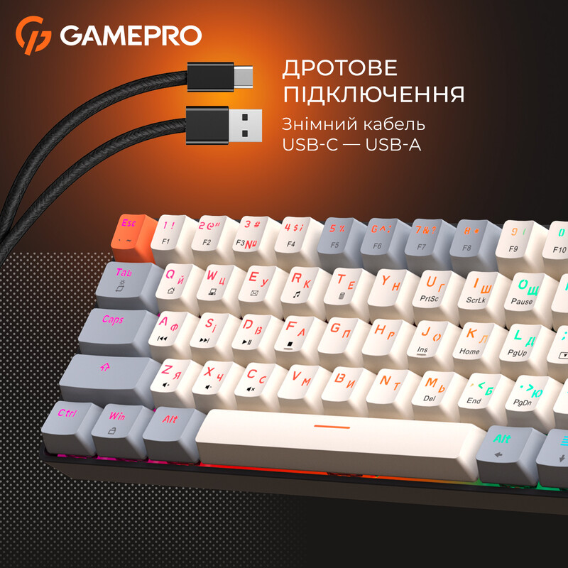 Клавіатура GamePro MK130 V2 Infinity QLAB Sakura Black (MK130-V2-B-QS)