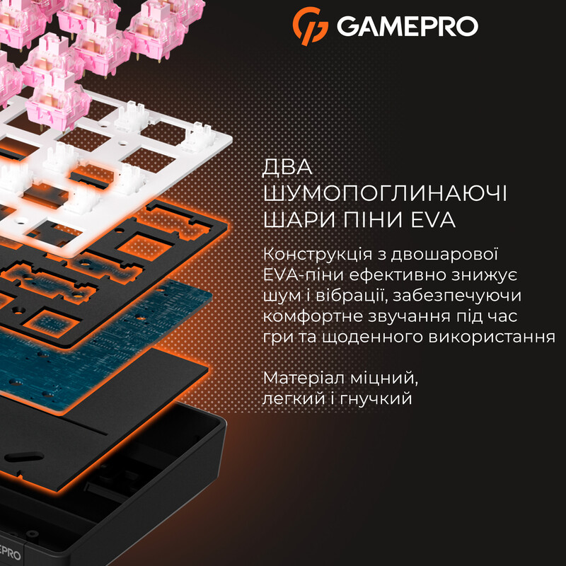Клавіатура GamePro MK130 V2 Infinity QLAB Sakura Black (MK130-V2-B-QS)