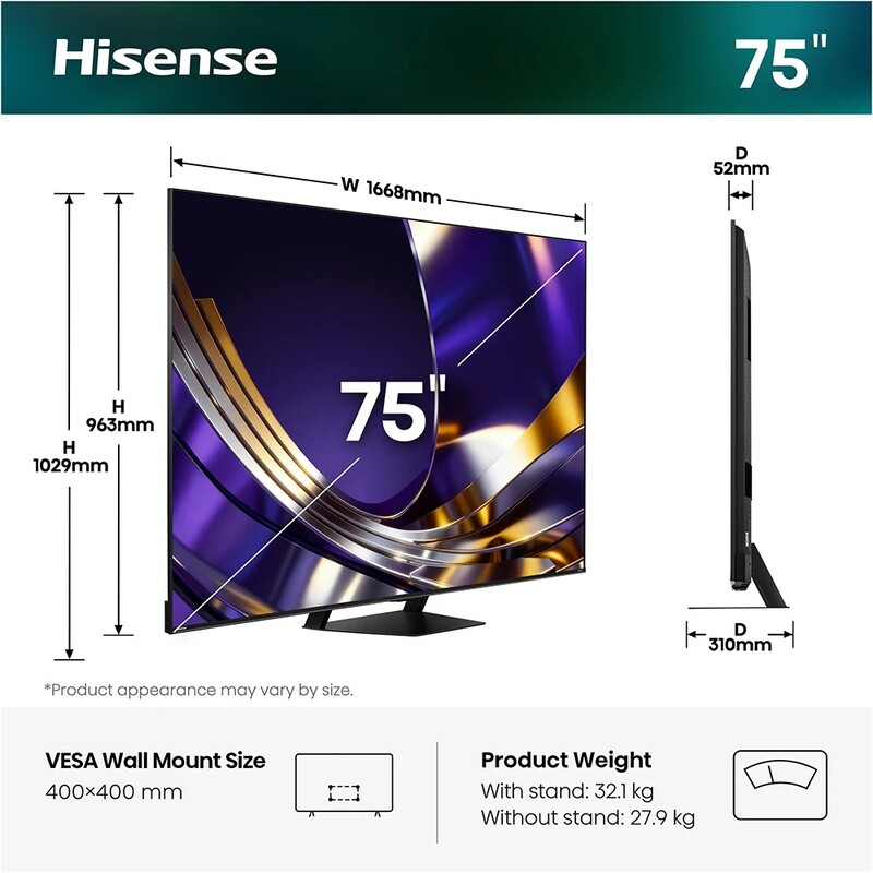Телевизор Hisense 75U7S PRO