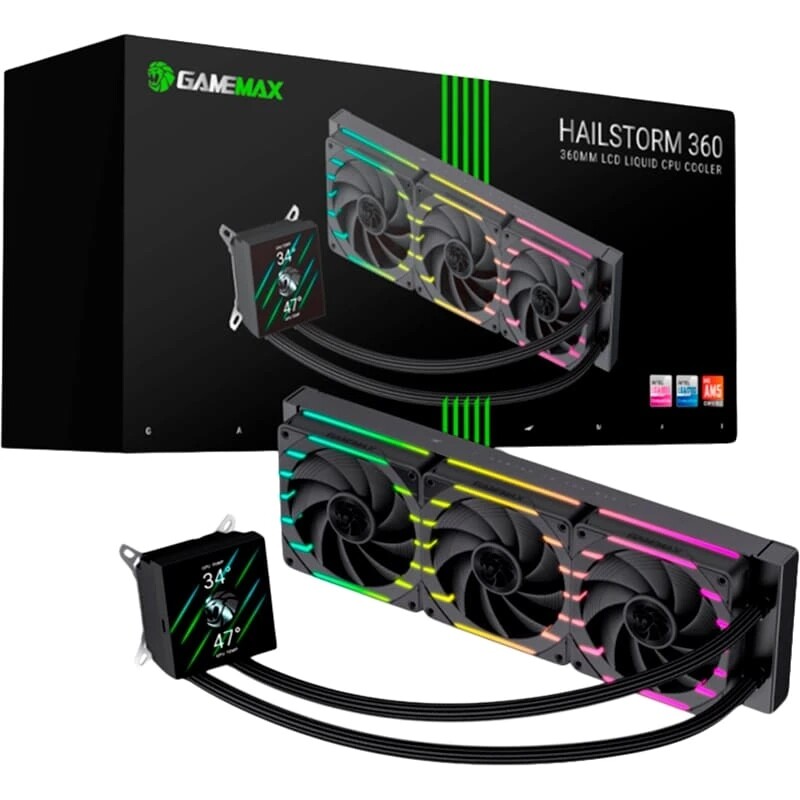 Система водяного охолодження GameMax Hailstorm 360 BK Black