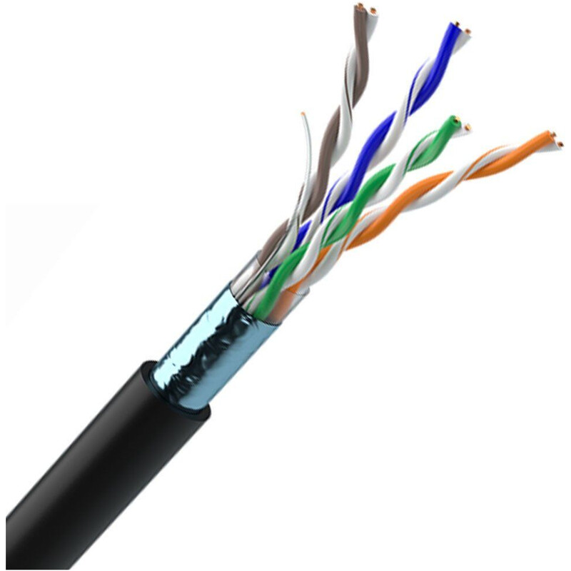 Кабель для зовнішньої прокладки OK-Net КППЕ-ВП (100) FTP, CAT5е, 4х2х0.51, бухта 100м (49330)