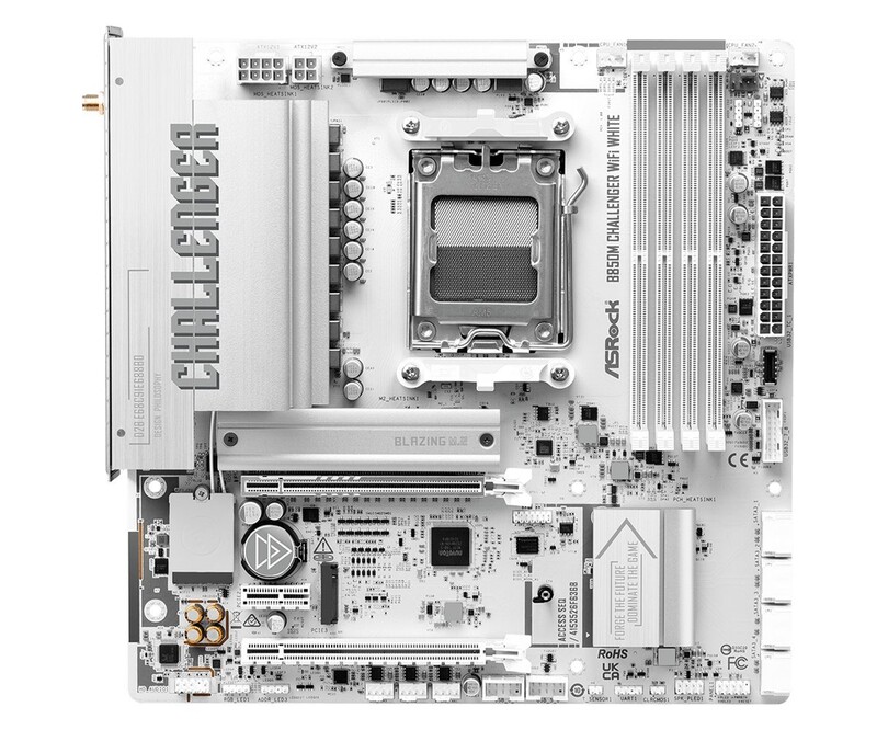Материнська плата ASRock B850M Challenger WiFi White Socket AM5