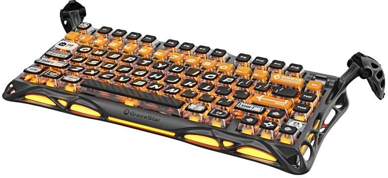 Клавиатура беспроводная GravaStar Mercury K1 Pro CyberFlare (GSK1PRO_BO_BLK)