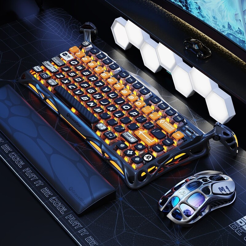 Клавиатура беспроводная GravaStar Mercury K1 Pro CyberFlare (GSK1PRO_BO_BLK)
