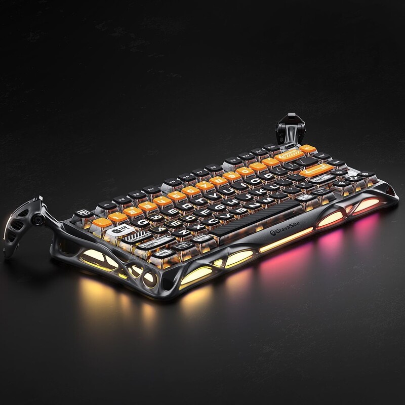 Клавиатура беспроводная GravaStar Mercury K1 Pro CyberFlare (GSK1PRO_BO_BLK)