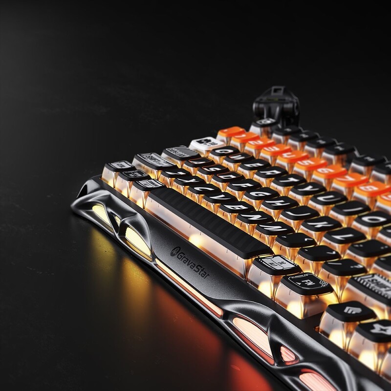 Клавиатура беспроводная GravaStar Mercury K1 Pro CyberFlare (GSK1PRO_BO_BLK)