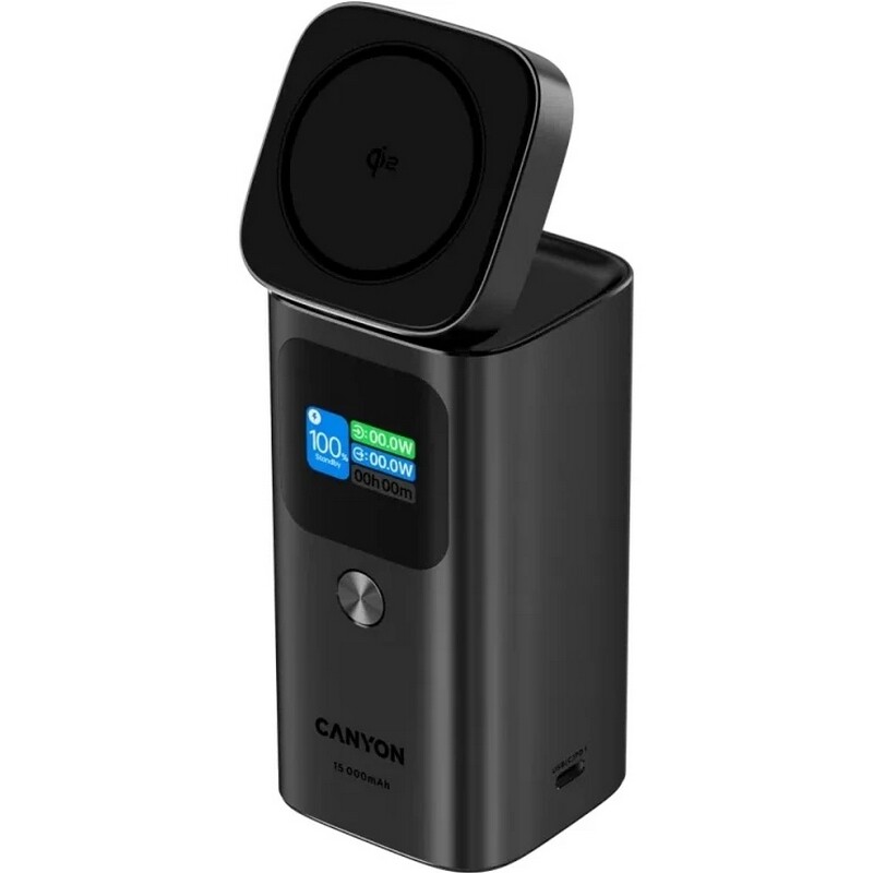 Универсальная мобильная батарея Canyon OnPower 150 Magnetic 15000mAh Dark Grey (CNS-CPB150DG)