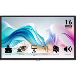 Монітор портативний MSI 15.6" Pro MP165 E6 IPS Black