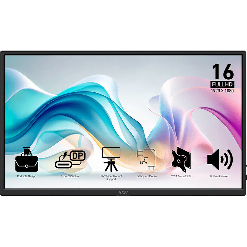 Монітор портативний MSI 15.6" Pro MP165 E6 IPS Black