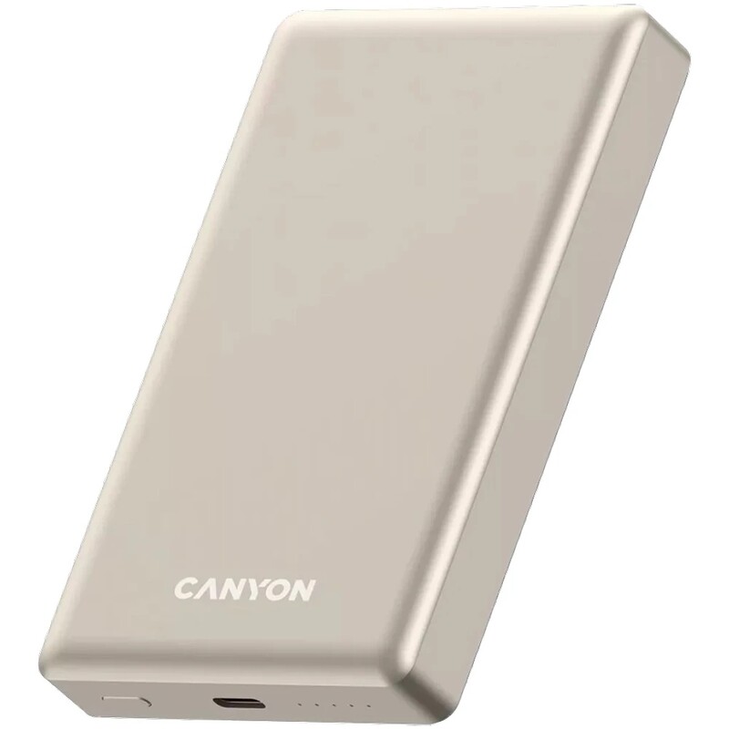 Универсальная мобильная батарея Canyon OnPower 510 Slim Magsafe 10000mAh Beige (CNS-CPB510BE)