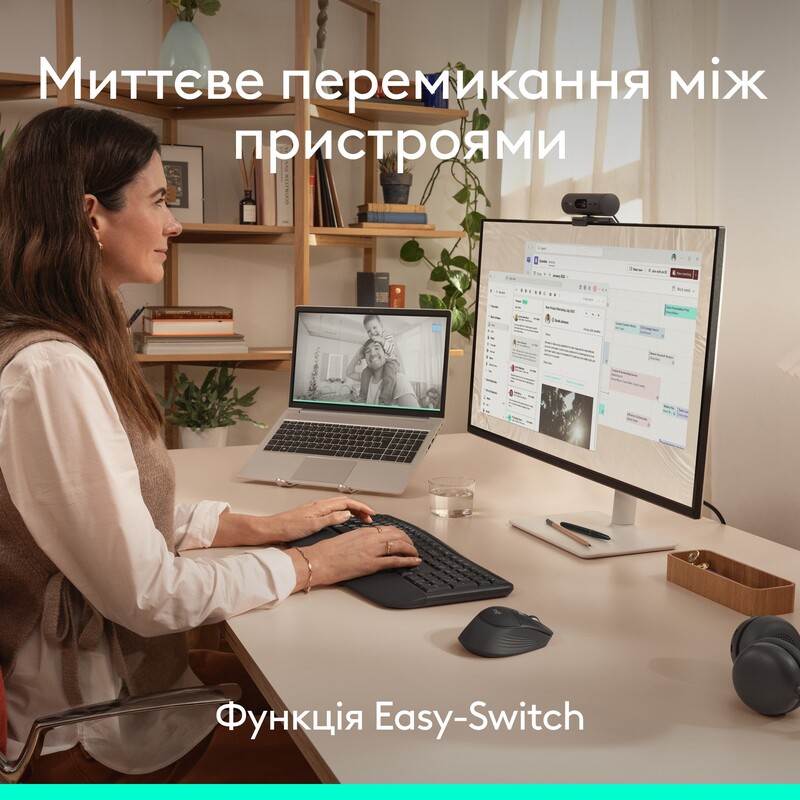 Мышь беспроводная Logitech Signature Comfort Plus M850 L Graphite (910-007715)