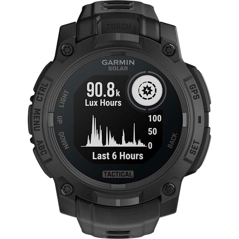 Смарт-часы Garmin Instinct 3 45mm Tactical Solar Black with Black Silicone Band (010-02934-50)