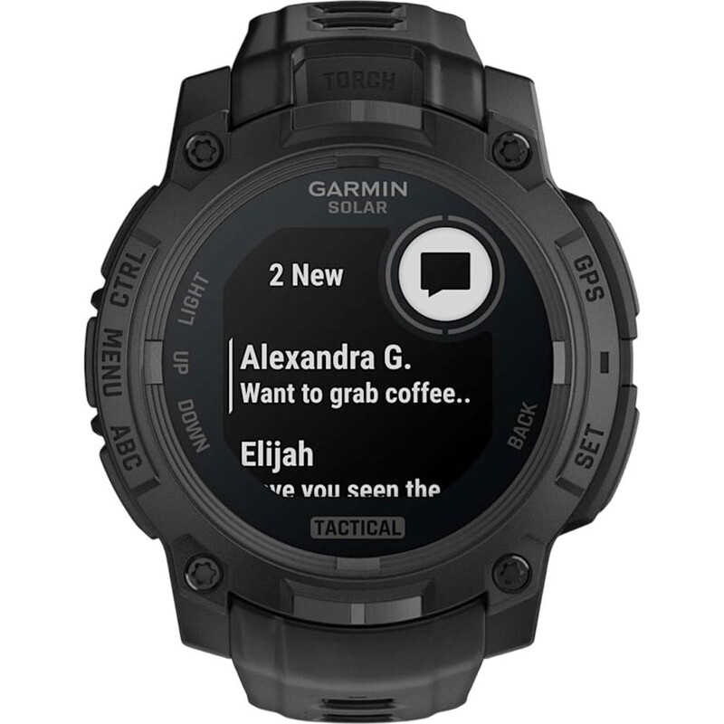 Смарт-часы Garmin Instinct 3 45mm Tactical Solar Black with Black Silicone Band (010-02934-50)