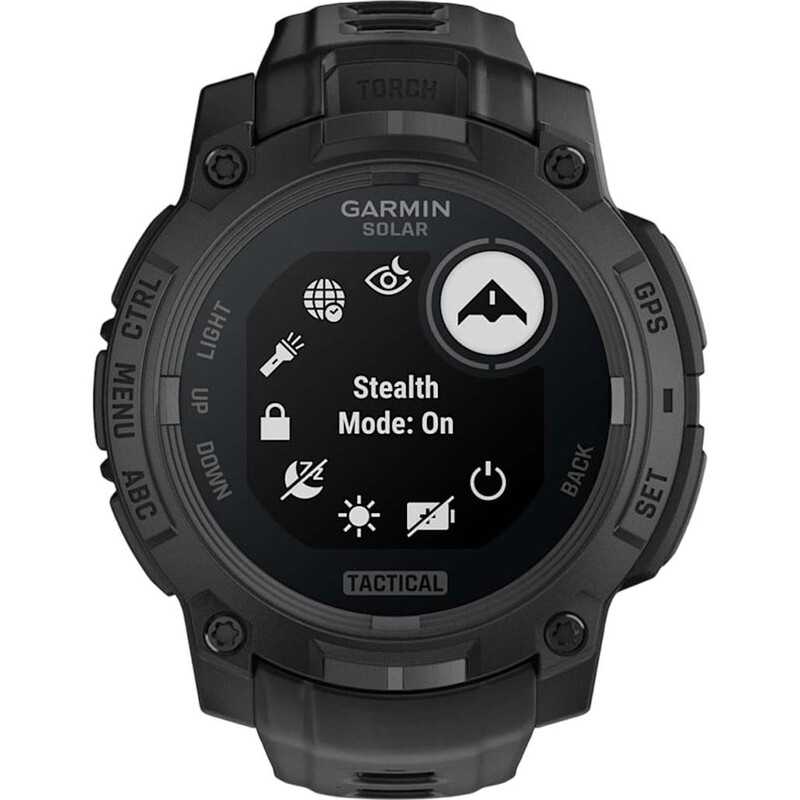 Смарт-часы Garmin Instinct 3 45mm Tactical Solar Black with Black Silicone Band (010-02934-50)