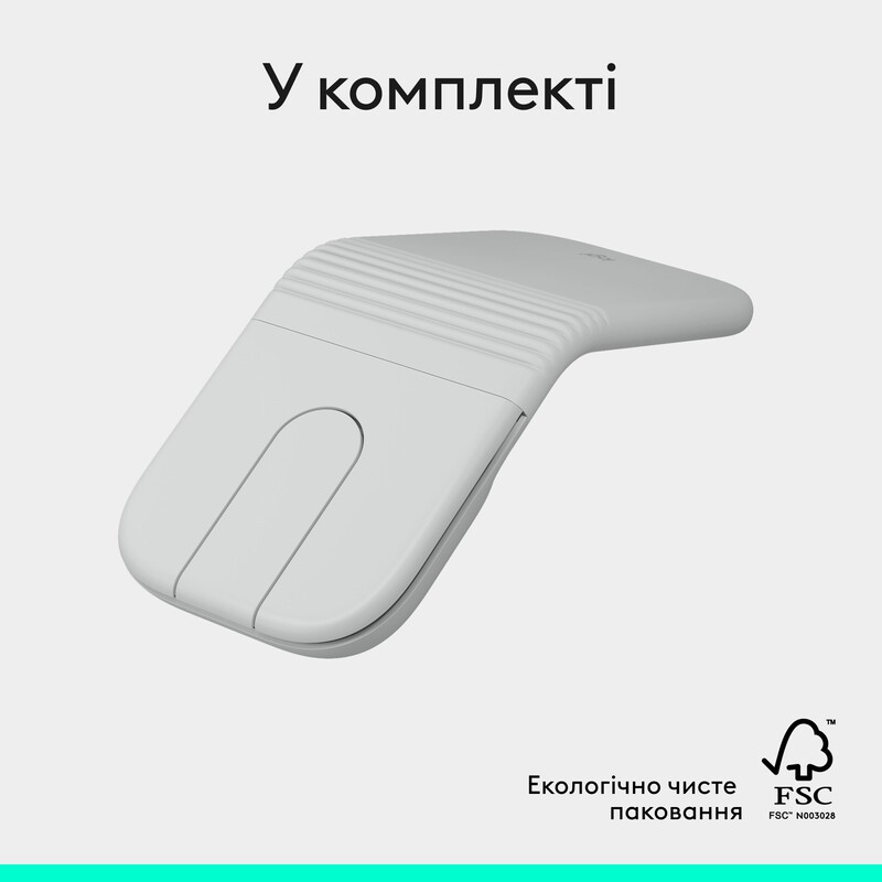Мышь беспроводная Logitech Mobi Fold White (910-007631)
