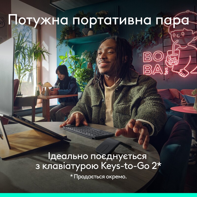 Мышь беспроводная Logitech Mobi Fold Graphite (910-007604)