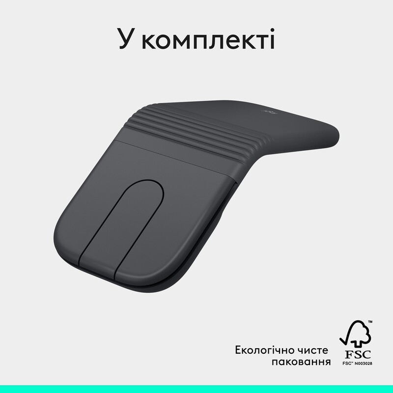 Мышь беспроводная Logitech Mobi Fold Graphite (910-007604)