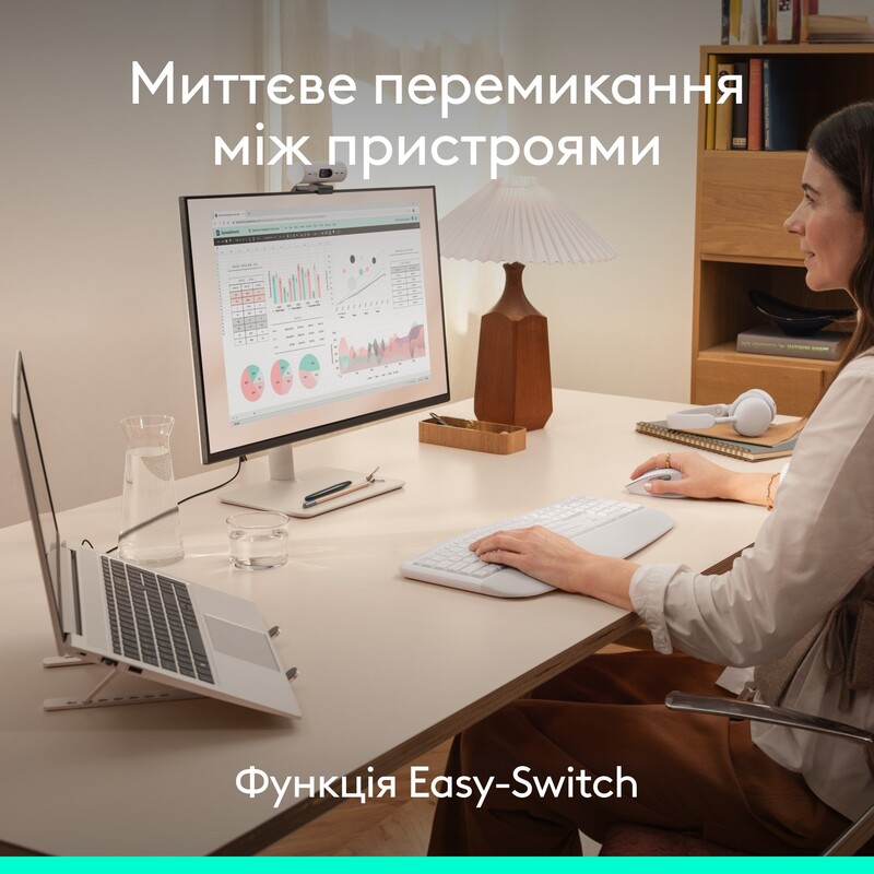 Комплект (клавиатура, мышь) беспроводной Logitech Signature Comfort Plus MK880 White (920-014033)